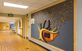 The Trail years of service wall